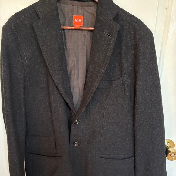 Vintage 90's Men's HUGO BOSS Classic Grey Wool Blazer - Picture 1 of 5